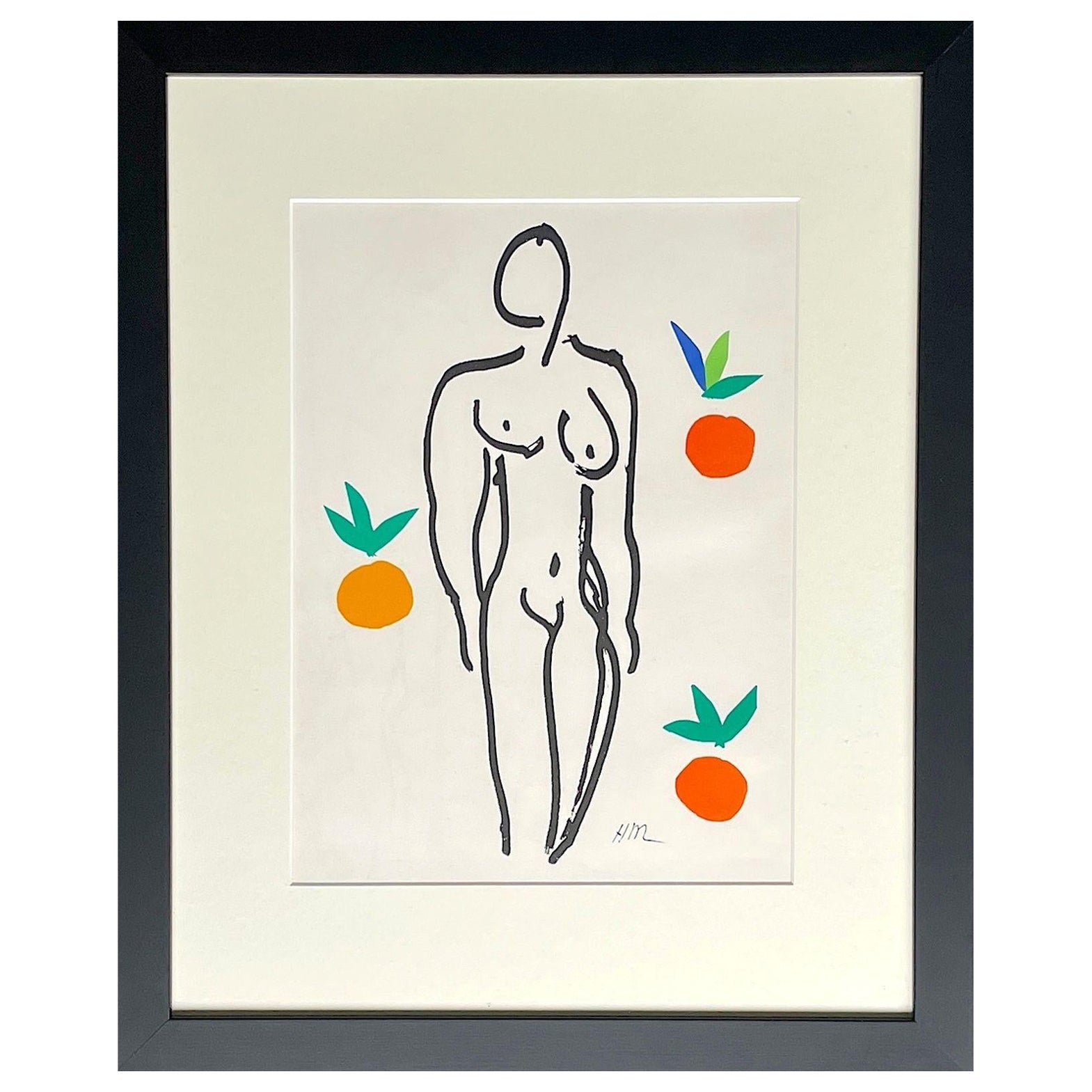 Henri Matisse "Nu Aux Orange " Orignal Lithograph, 1954 by Mourlot Freres, Paris For Sale