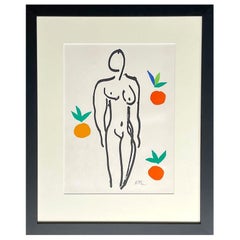 Henri Matisse "Nu Aux Orange " Orignal Lithograph, 1954 by Mourlot Freres, Paris