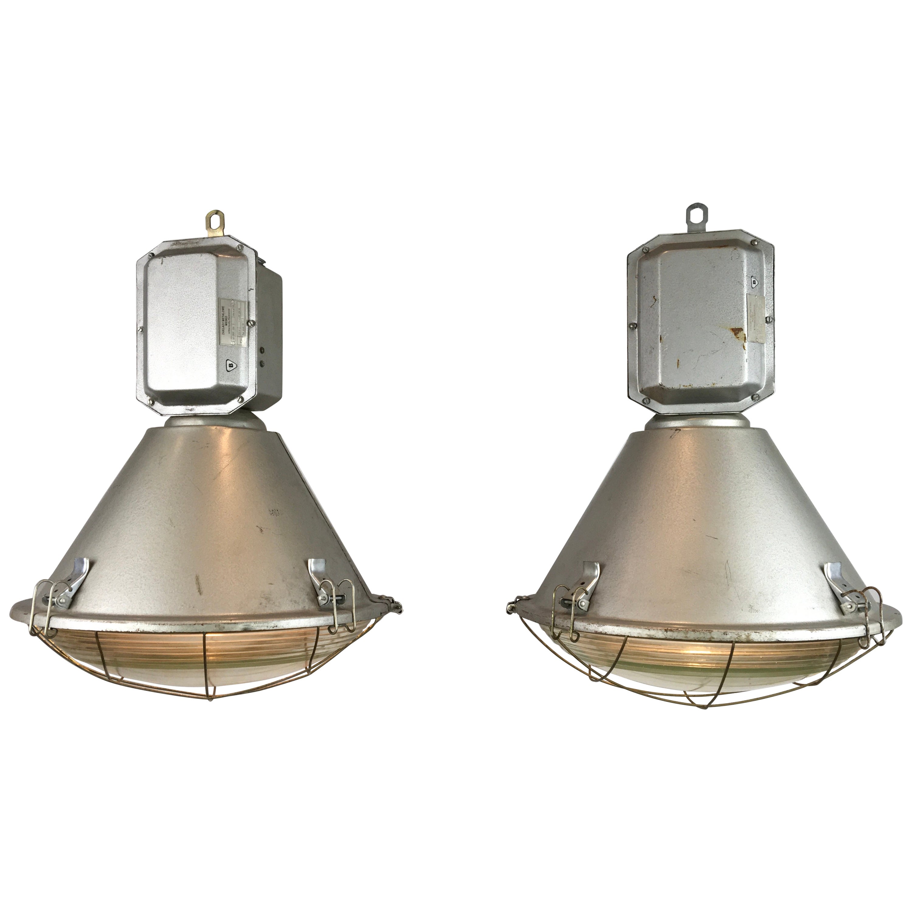 Vintage Industrial Factory Lights, 1990s For Sale