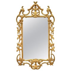 Regency Style Gold Gilt Carved Acanthus Leaf Wall Mirror