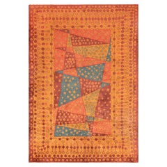 Geometric Vintage French Art Deco Area Rug. Size: 7 ft x 9 ft 8 in