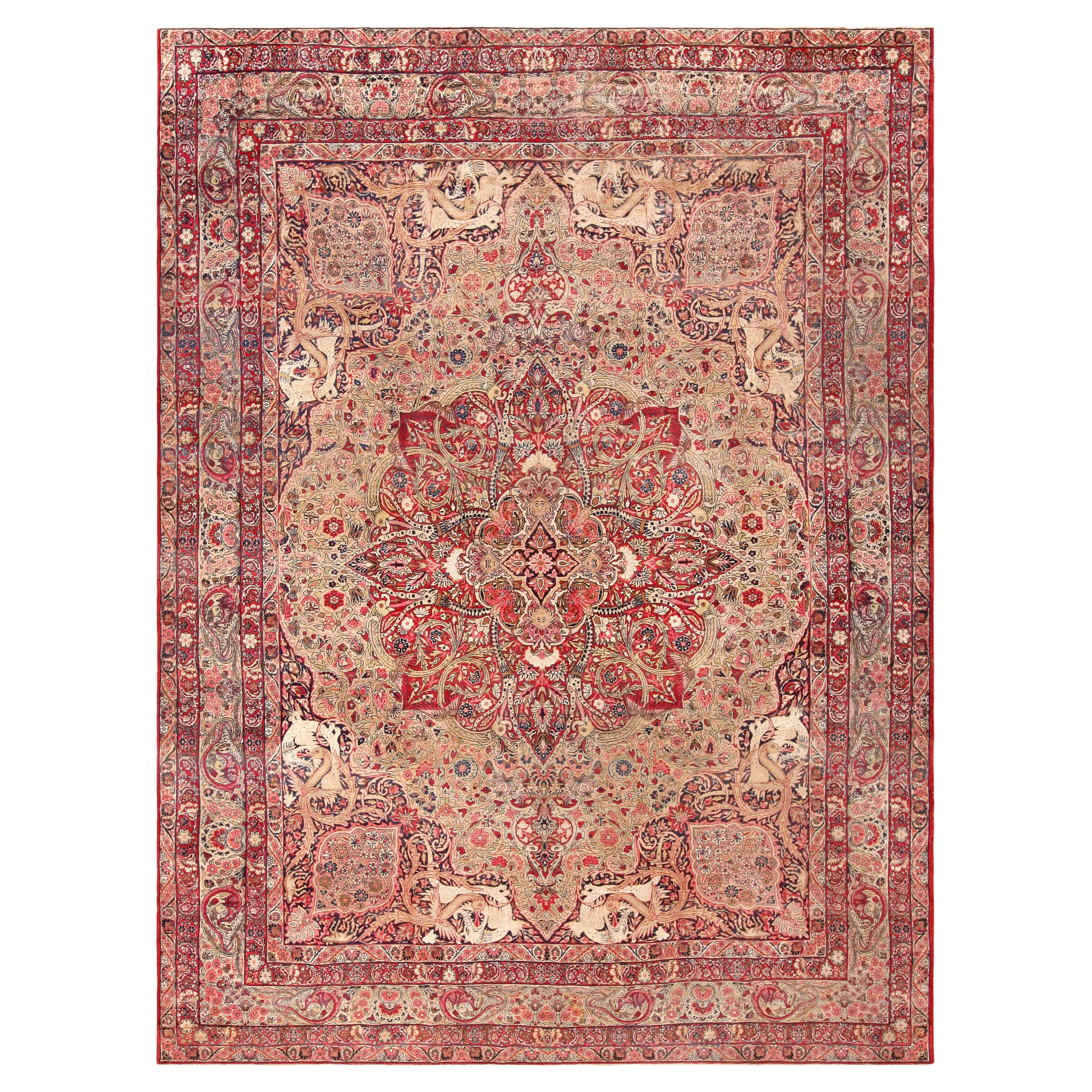 Antiker persischer Kerman-Teppich aus der Nazmiyal-Kollektion. 11 Fuß x 14 Fuß 2 Zoll 
