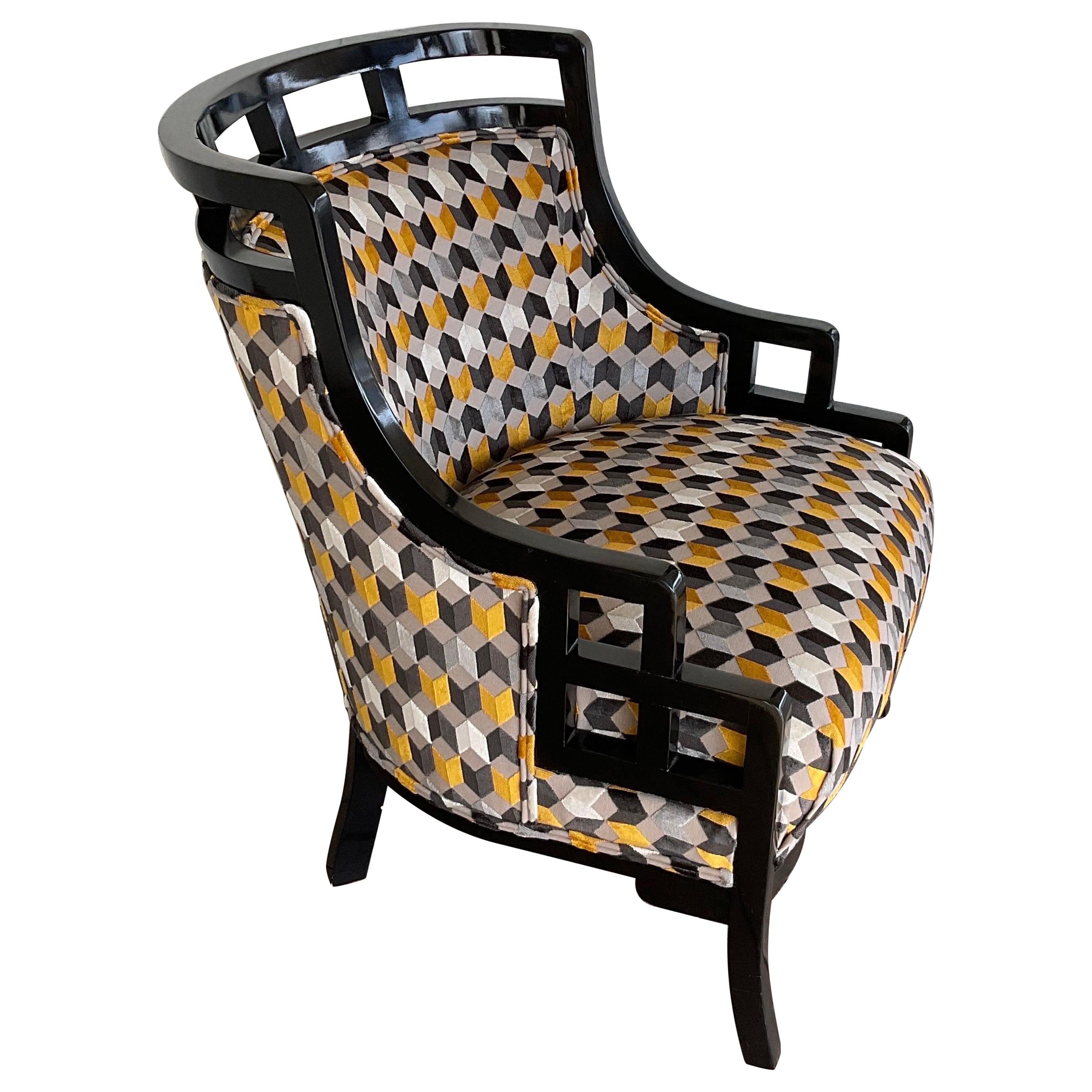 1980s Vintage Wallis Simpson Lounge Chair by Jay Spectre For Sale