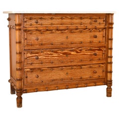 19th Century Faux Bamboo Chest of Drawers