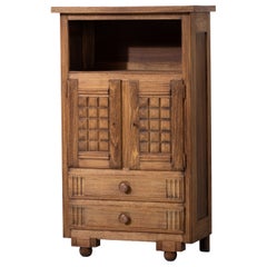 1940s Charles Dudouyt Oak Cabinet