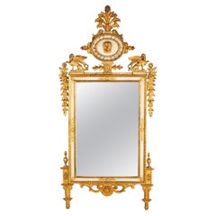 18th Century Venetian Neoclassical Gilt Wood and Painted Mirror