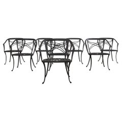 Set of Eight Brown Jordan Classic Garden Dining Armchairs