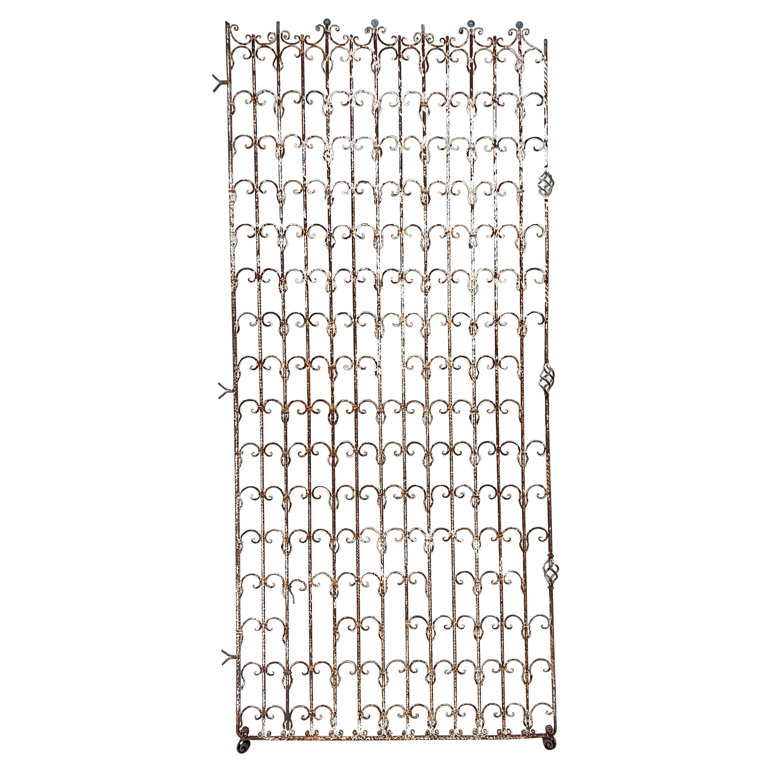 Decorative 19th Century Wrought Iron Gate Panel