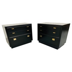 Post-Modern Drexel “Consensus” Black Nightstands