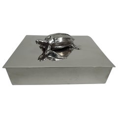Tiffany Mid-Century Modern Sterling Silver Turtle Box