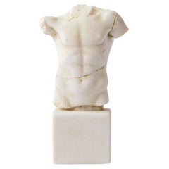 Male and Female Torso Set Made with Compressed Marble Powder