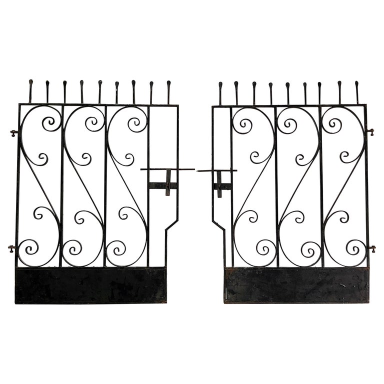 Set of 2 Victorian Wrought Iron Garden Gates For Sale at 1stDibs