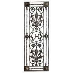 Salvaged French Monogrammed Gate Panel