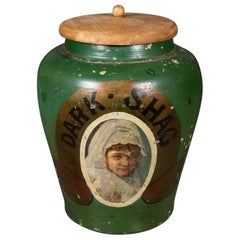 Antiguo tarro expositor de estanco "Dark Shag" circa 1920