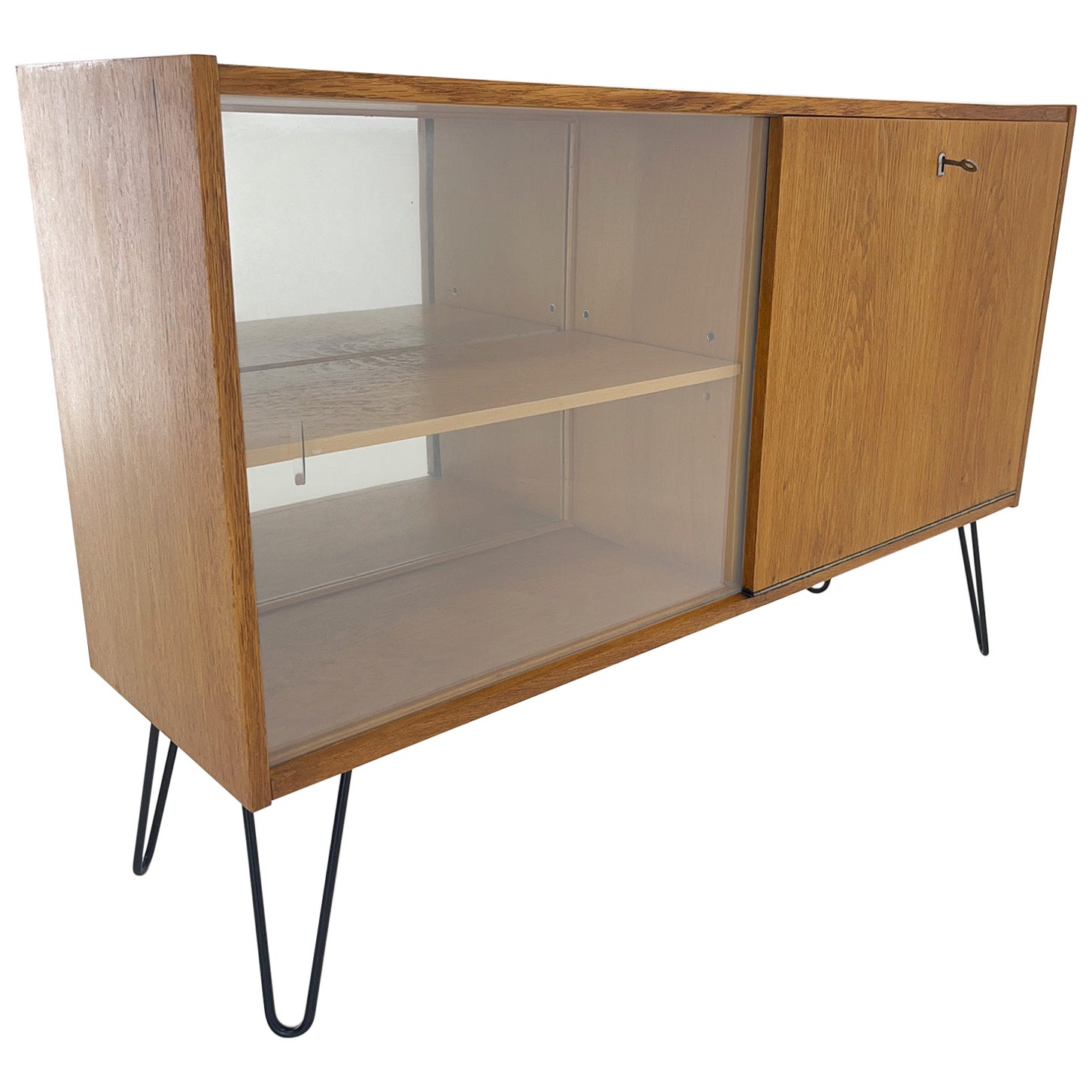 Midcentury Cabinet with a Bar, Czechoslovakia For Sale