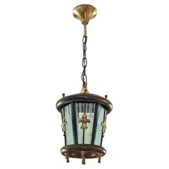 Art Nouveau Deco Lantern, Pendant, France 1910