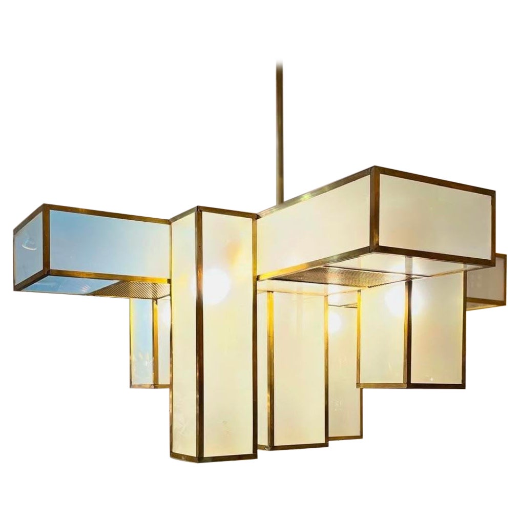 Italian Modernist Chandeliers Sky Scraper Design For Sale