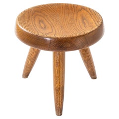 20th Century Charlotte Perriand Stool mod. Berger in wood for Simon Steph, 50s