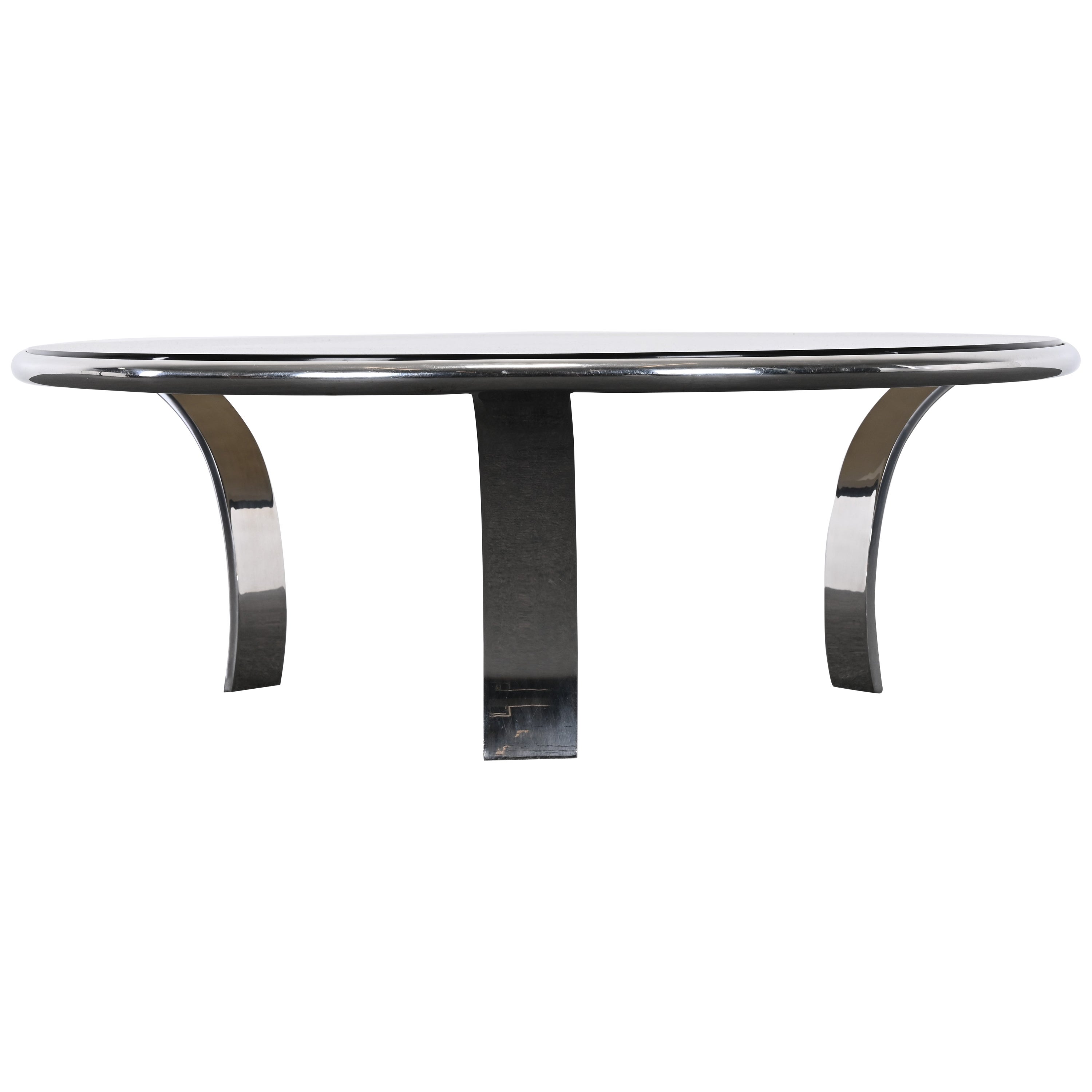 Stainless Steel Coffee Table by Steelcase Designed by Gardner Leaver, 1970s For Sale