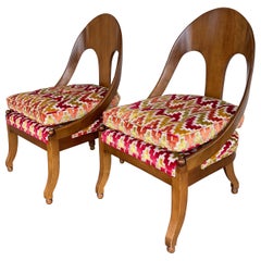 Used Michael Taylor for Baker Slipper Chairs, a Pair