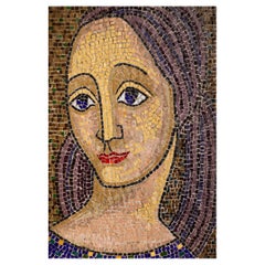 Panel artístico de mosaico de estilo italiano de mediados de siglo