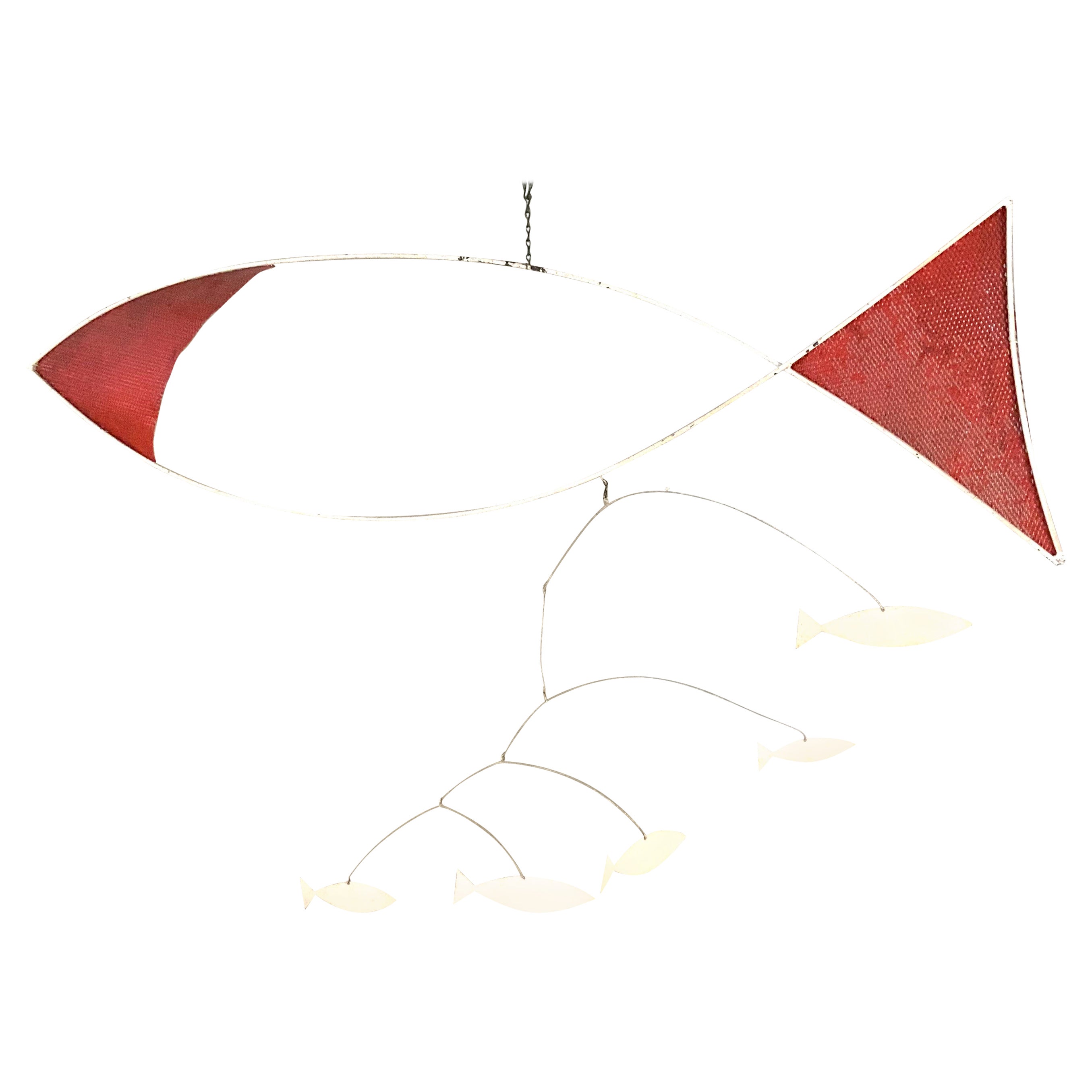 1950s Kinetic Iron Fish Mobile For Sale