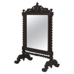 Miroir de courtoisie en bois français du 19e siècle