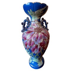 Antike, handbemalte japanische Satsuma-Vase aus den 1920er Jahren