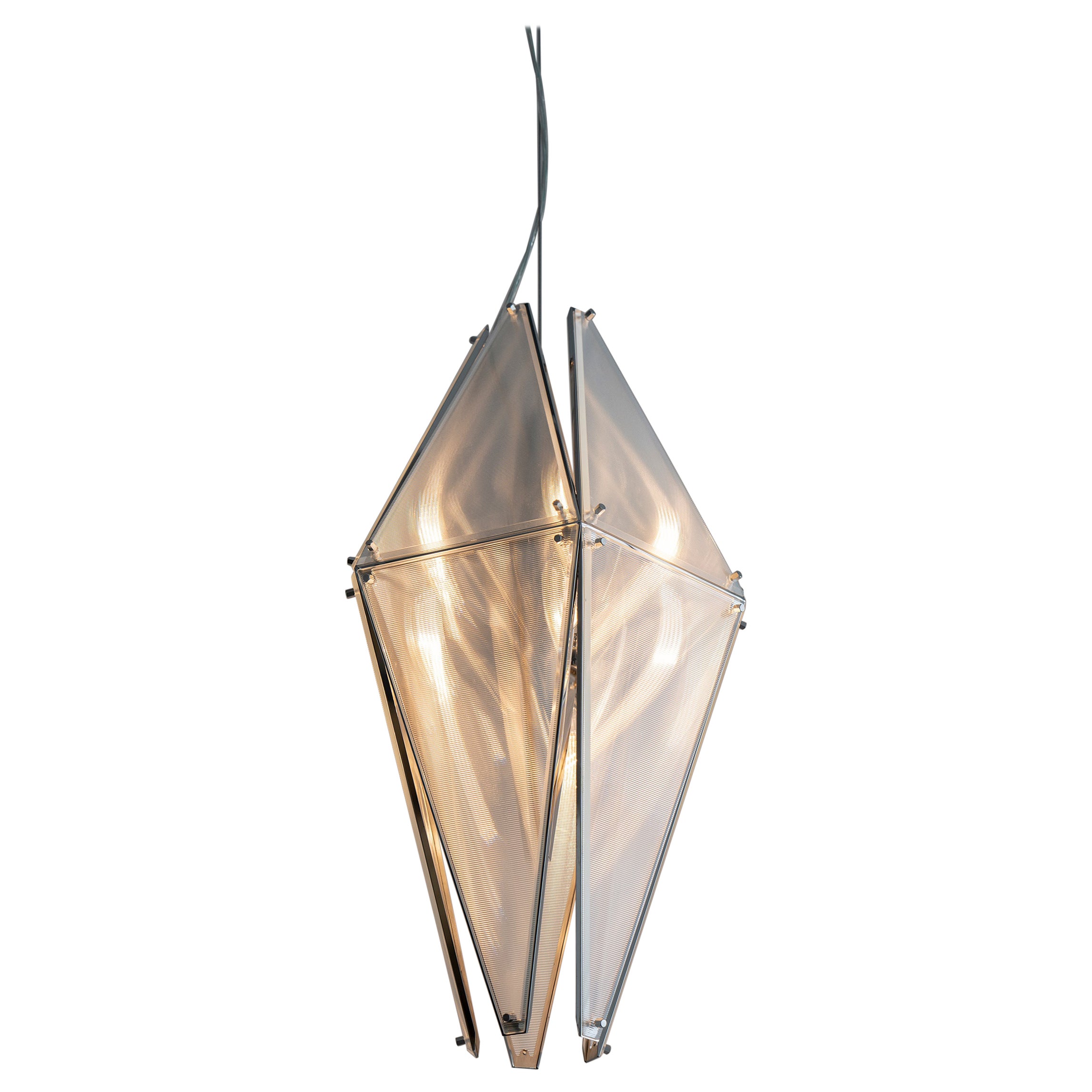 Fragment #08 Comtemporay Design Chandelier Geometric Pendant by Singchan Design For Sale