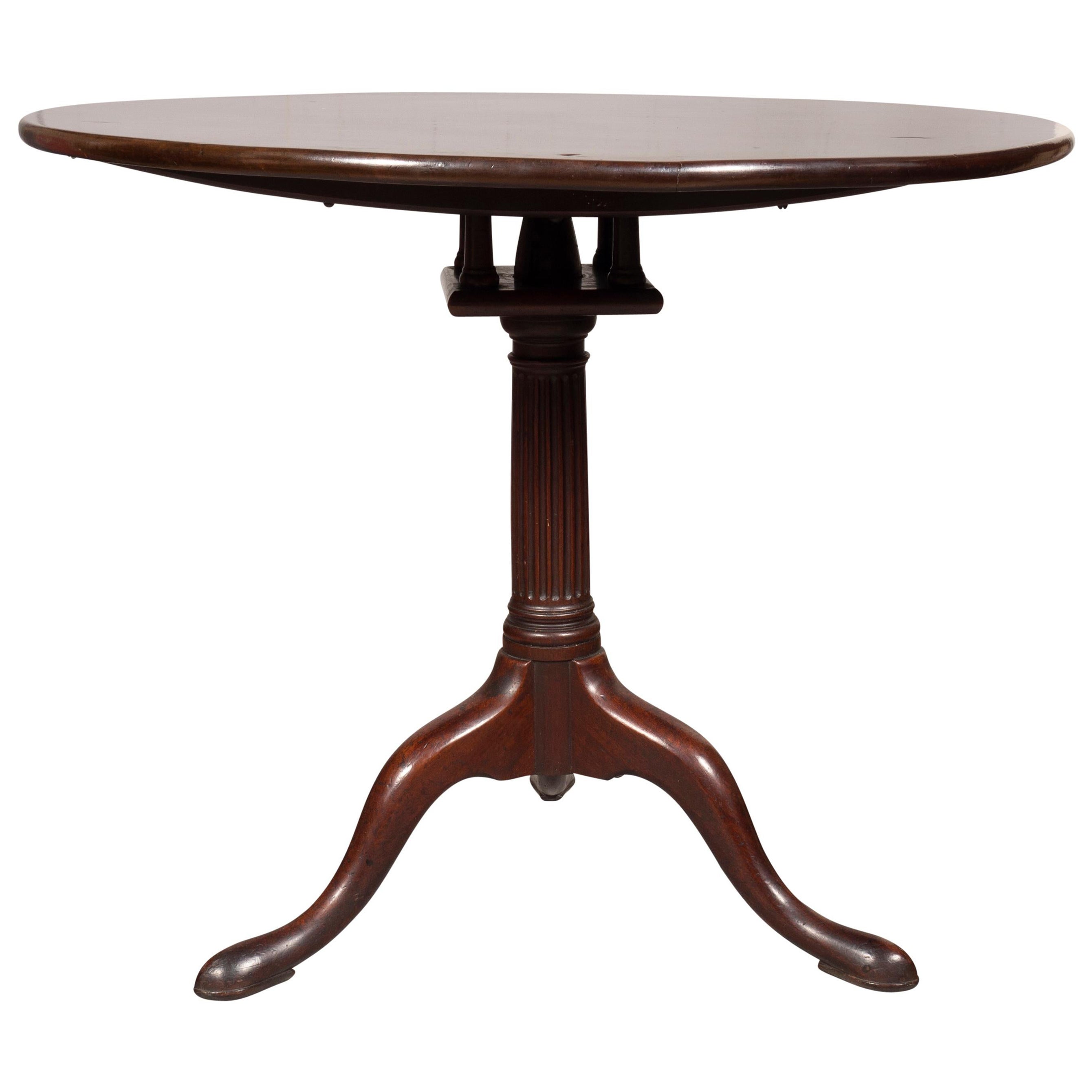 George III Mahogany Tilt Top Table For Sale