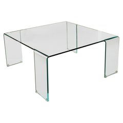 Retro Curved Glass Coffee Table Design Rodolfo Dordoni