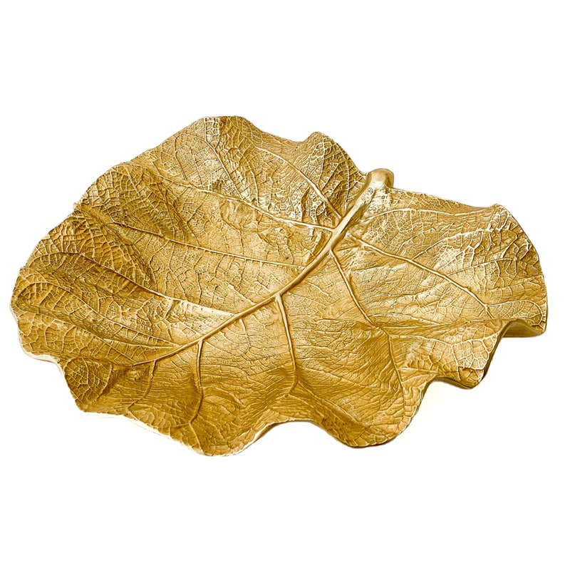 1940s Virginia Metalcrafters Brass Geranium Sculpture at 1stDibs