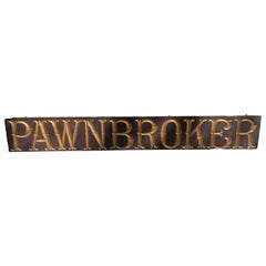 Very Large Antique Pawnbroker Trade Sign