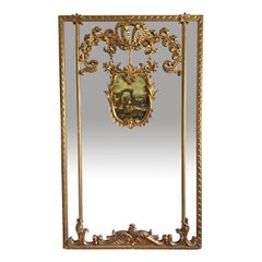 19th Century Louis XVI Gilt Wood French Trumeau