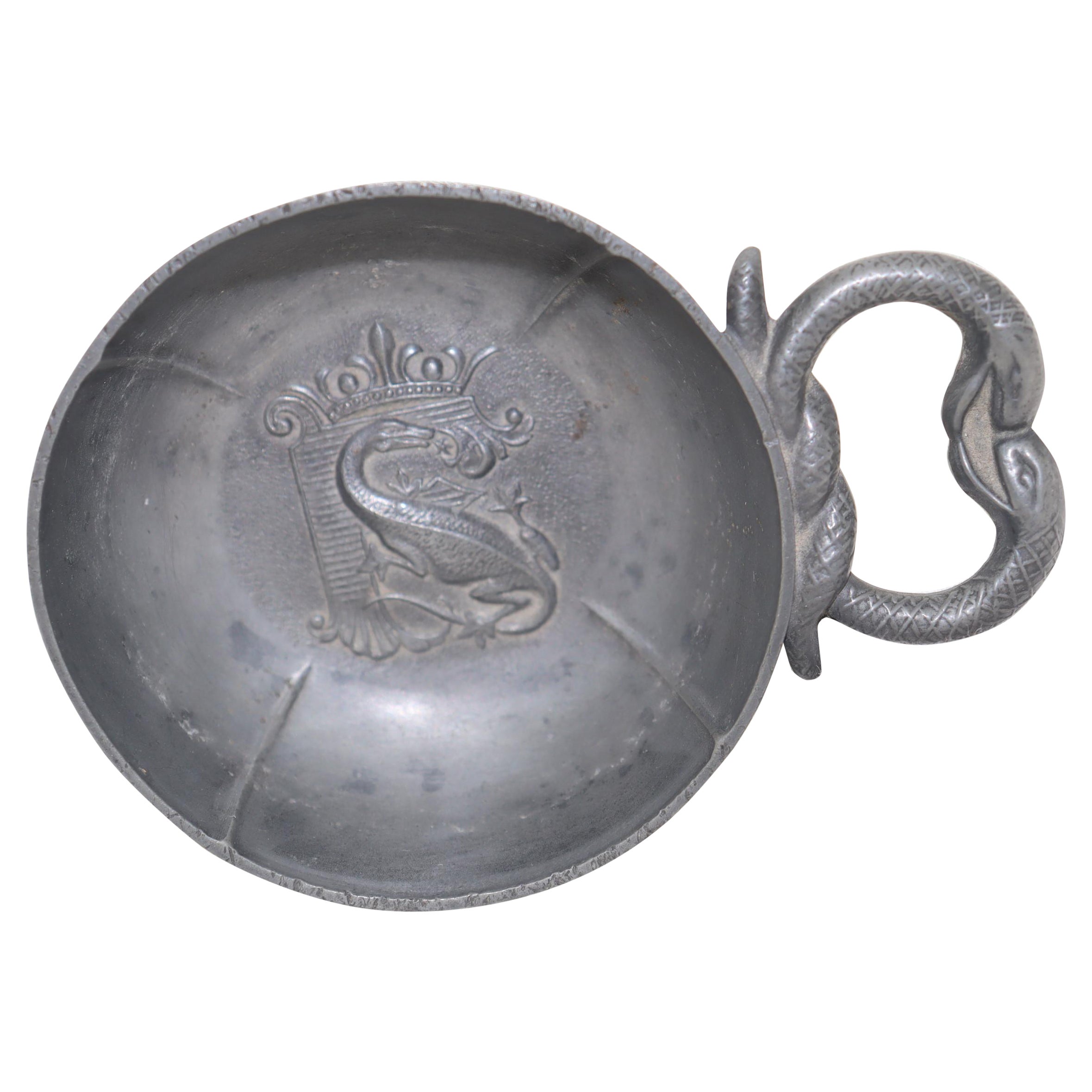 French Pewter Wine Taster For Sale