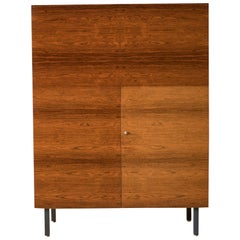 Mid-Century Modern Rosewood Fold Out Secretary Office Desk Cabinet