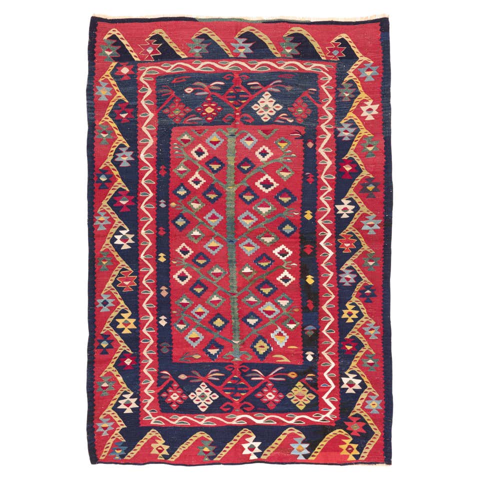 Vintage Turkish Western Anatolian Tulu Carpet, Shaggy Kilim Wool Long ...