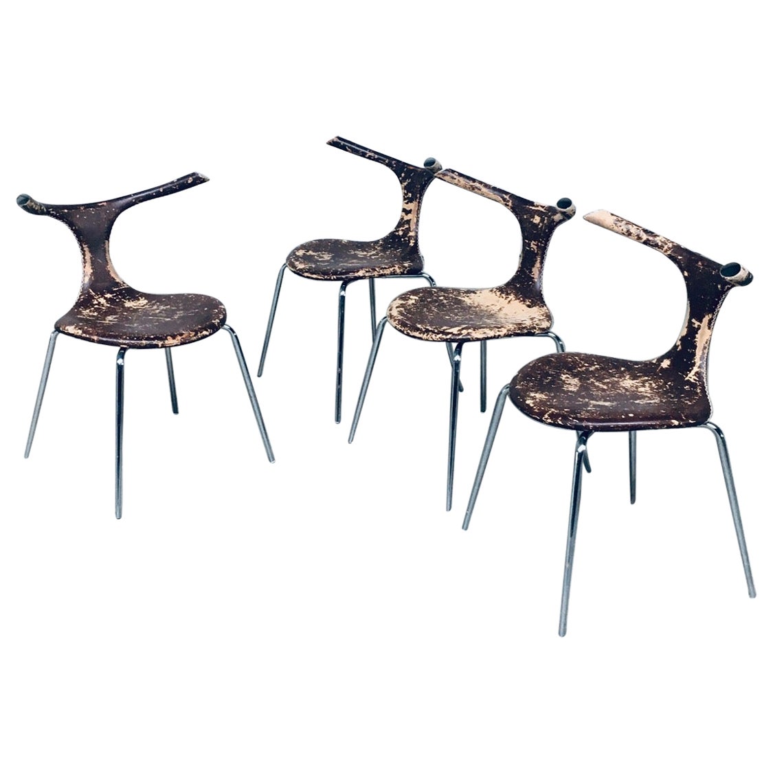 Scandinavian Modern Design 'Taurus' Dining Chair Set by Dan Form For Sale