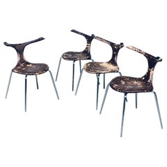 Vintage Scandinavian Modern Design 'Taurus' Dining Chair Set by Dan Form