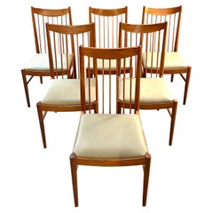 Set of 6 Danish Modern Arne Vodder Highback Dining Chairs