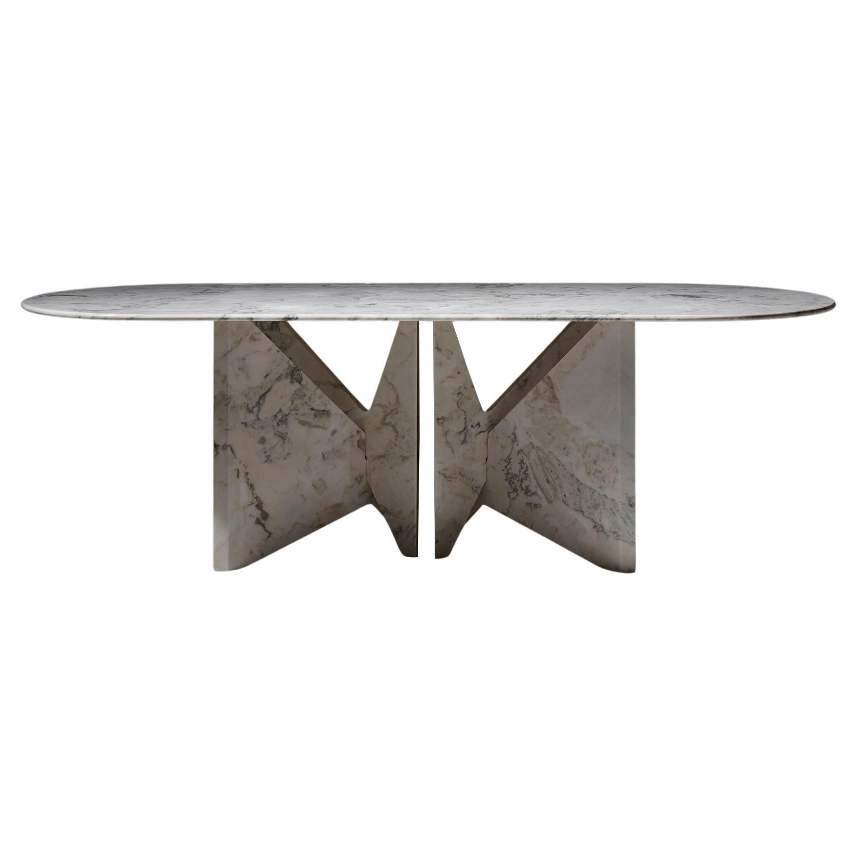 Lamina Marble Dining Table, Hannes Peer For Sale