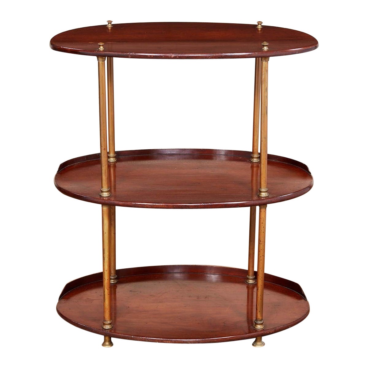 Oval Campaign Etagere For Sale