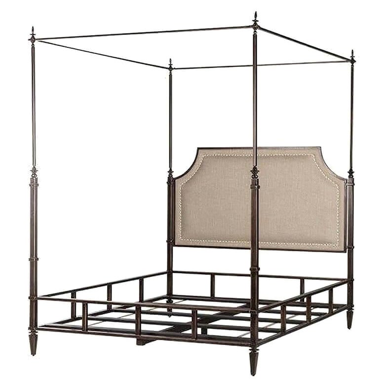 French Metal Canopy Bed, King