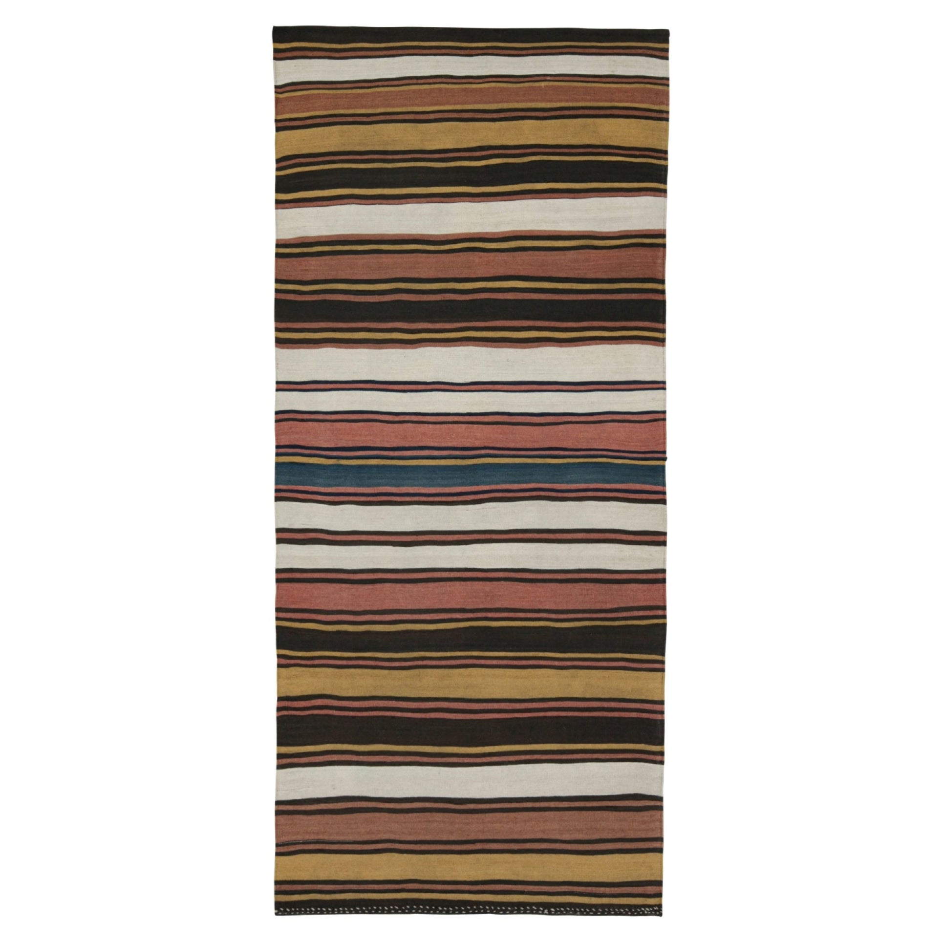 Vintage Shahsavan Persian Kilim with Multicolor Stripes