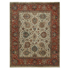 Rug & Kilim’s Persian Style Rug in Beige and Red with Floral Patterns