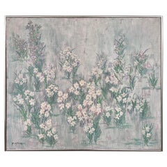 Rare Barbara Murray Signed Original Midcentury Style Abstract Painting Art