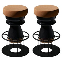 Set di 2 sgabelli Tembo medi neri, Note Design Studio