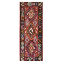 Kilim persan d'Azerbaïdjan vintage rouge à motifs géométriques