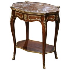 Early 20th Century French Louis XV Marble Top and Ormolu Side Table