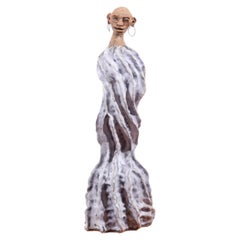 Figural Wave Woman Ceramic Sculpture